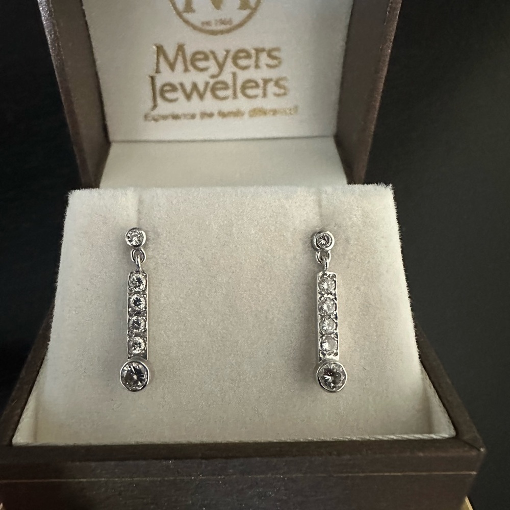Diamond and White Gold Earrings